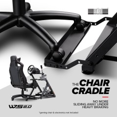 Next Level Racing Wheel Stand 20 Gaming Chair - Sleek Black Design for Ultimate Comfort and Performance